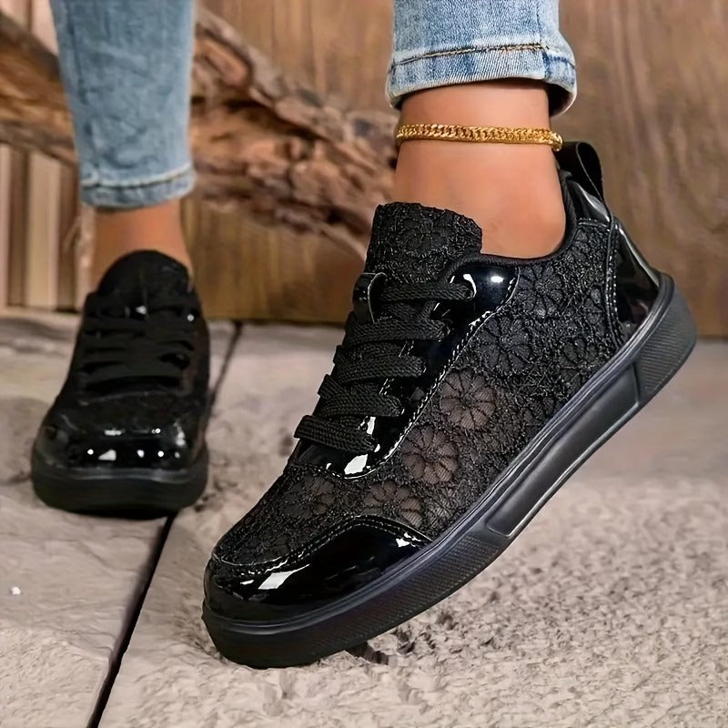 Velia | Floral Lace Sneakers