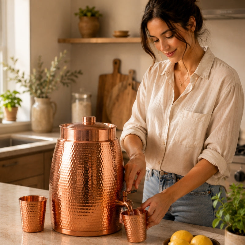 99.9% Pure Solid Copper Water Dispenser