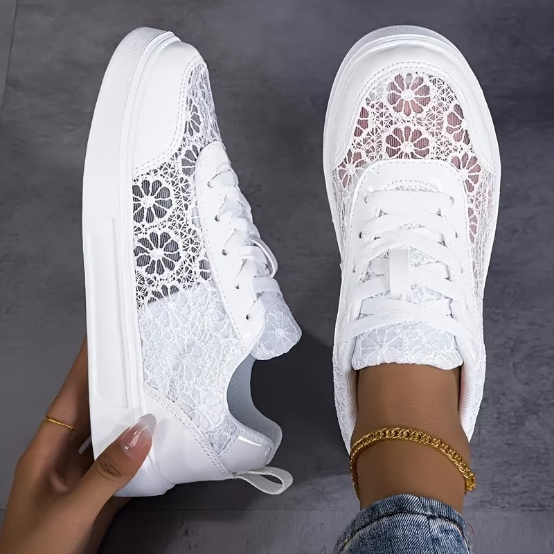 Velia | Floral Lace Sneakers