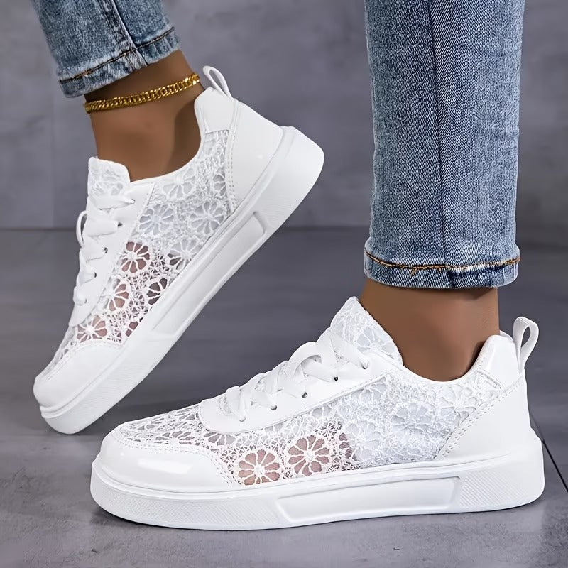 Velia | Floral Lace Sneakers