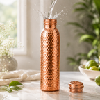 Kobber Vandflaske – Loressia™ | Naturligt Renset Vand, Plastfri 800ML