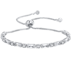 Adjustable Mixed-Cut Crystal Bracelet