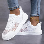 Velia | Floral Lace Sneakers