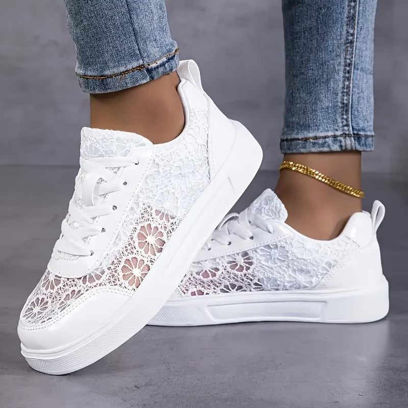 Velia | Floral Lace Sneakers