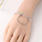 Celestial Moon & Stars Clasp Snake Chain Bracelet with Safety Chain