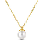 Classic Gold Pearl Pendant Necklace