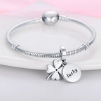 Glow in the Dark Luminous 4 Leaf Clover Dangle Charm