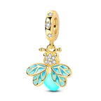Glow in the Dark Luminous Gold Firefly Dangle Charm