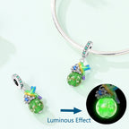 Glow in the Dark Luminous Hummingbird & Flower Dangle Charm