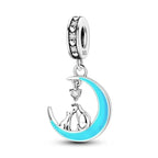 Glow in the Dark Luminous Moon Cat Dangle Charm