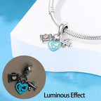 Glow in the Dark Luminous Travel Plane & Luggage Dangle Charm