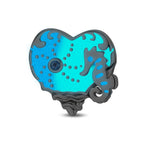 Glow-in-the-Dark Seahorse Ocean Heart Charm