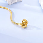 Golden Heart Clasp Snake Chain Bracelet