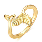 Golden Mermaid Tail Adjustable Ring