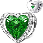Heart Birthstone Charms
