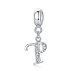 Elegant Cursive Letter A~Z Alphabet Charm