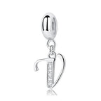 Elegant Cursive Letter A~Z Alphabet Charm