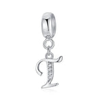 Elegant Cursive Letter A~Z Alphabet Charm