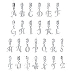 Elegant Cursive Letter A~Z Alphabet Charm