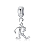 Elegant Cursive Letter A~Z Alphabet Charm