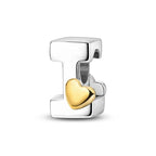Gold Heart Letter A~Z Alphabet Charm
