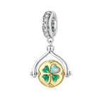 Lucky Clover Coin Dangle Charm