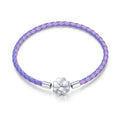 Lucky Clover Leather Charm Bracelet