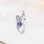 Moon & Star Crystal Ring