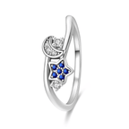 Moon & Star Crystal Ring