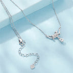 Playful Moonlit Cat Pendant Necklace