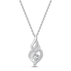 Twisted Flame Pavé Pendant Necklace
