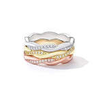 Twisted Radiance Pavé Band Ring