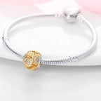Yellow Sunflower Gold Charm